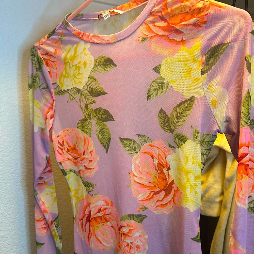 Mesh Bright long sleeve top